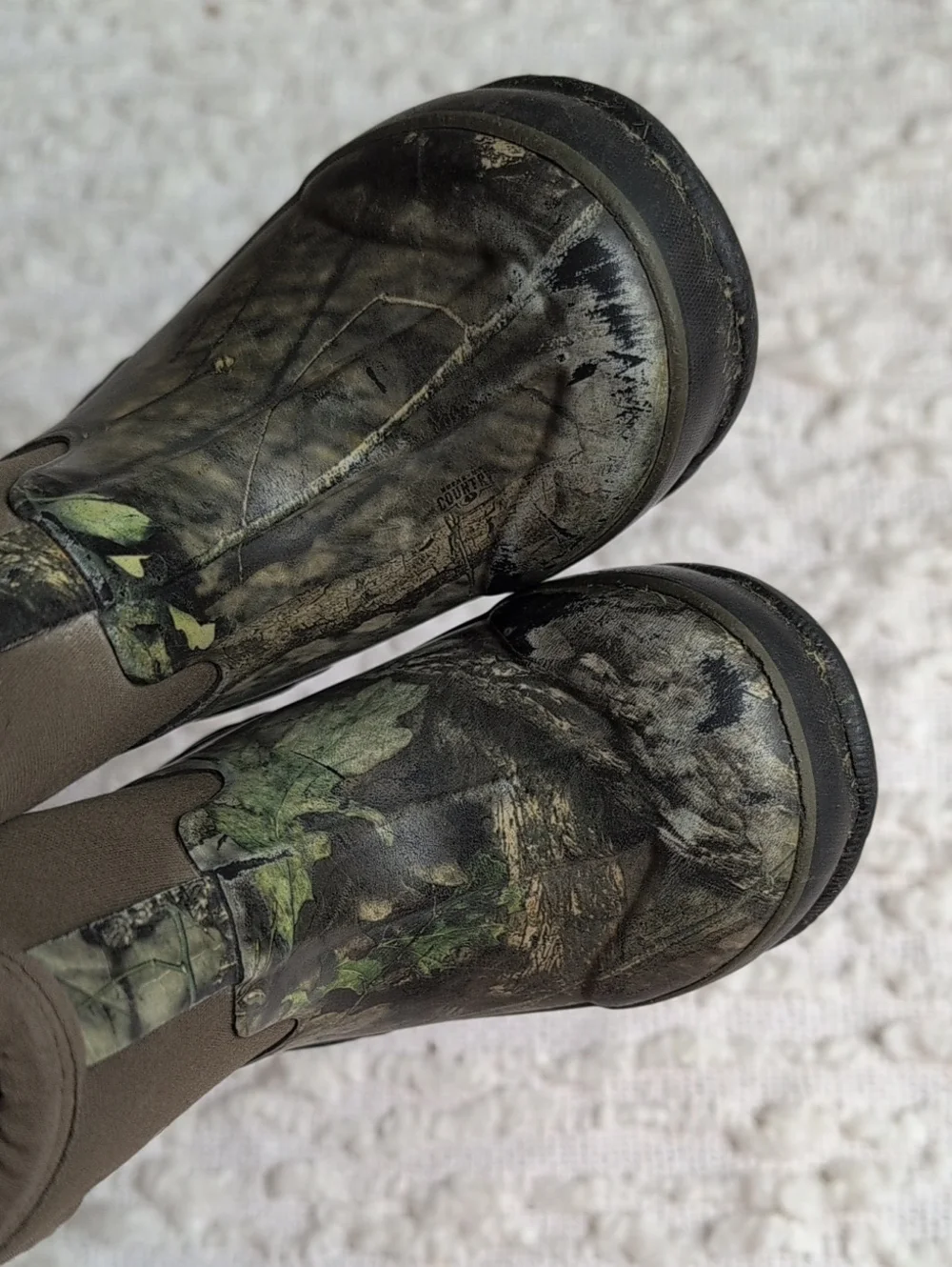 Bogs Boys Girls Camo Hunting Winter Snow Neoprene Rain Boots Insulated Size 8